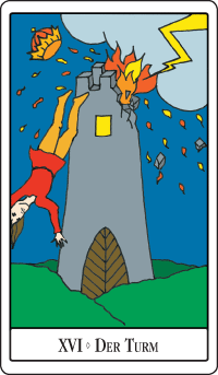 Tarot-Karten - Groes Arkana - Trmpfe - 16 - Der Turm